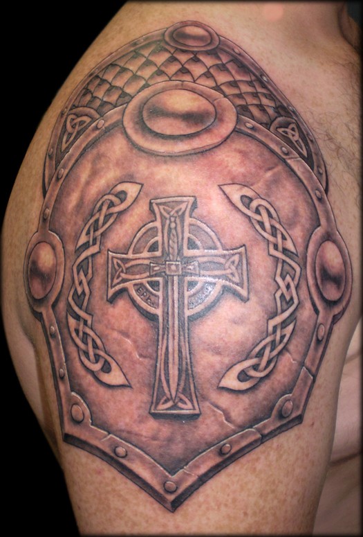 Cross Shield Tattoo