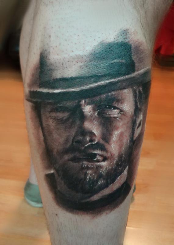 Paradise Artist Retreat : Tattoos : Realistic : Clint Eastwood