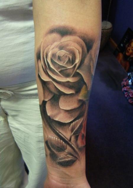 Ian Robert McKown - Rose tattoos on ribs