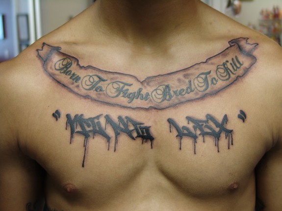 gangster letter tattoo designs