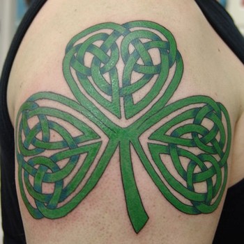 irish shamrock tattoos. +knot+shamrock+tattoo