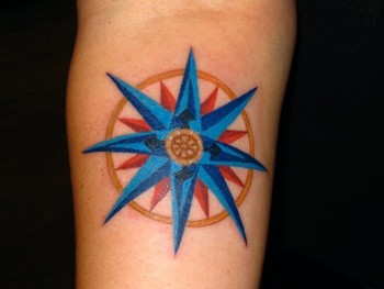 Stacey Blanchard - Compass Rose on a Forearm