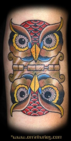 Tattoos - Traditional Owl Hinge - 40154