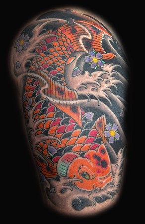 Tattoos - Orange Koi - 45122