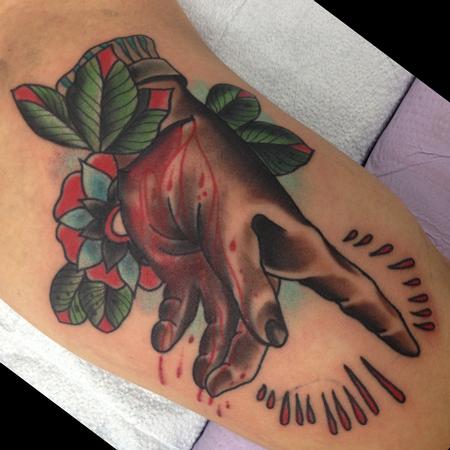 Tattoos - Color traditional hand  tattoo, Gary Dunn Art Junkies Tattoo - 74254