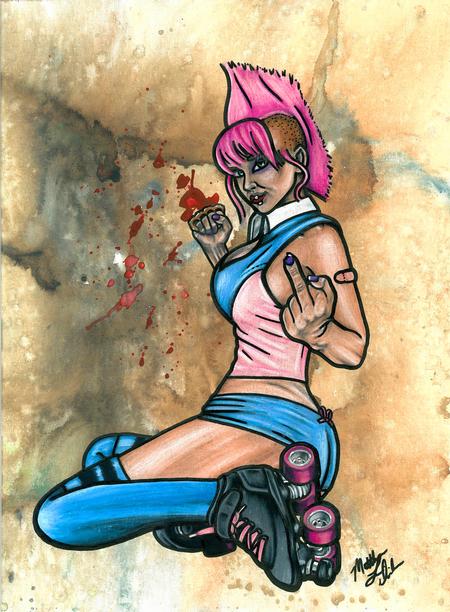 Tattoos - Roller Derby Girl - 75862