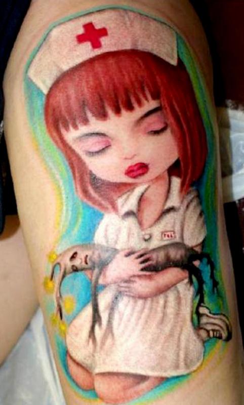 nurse tattoo by gido tattoonow nurse tattoo by gido tattoonow
