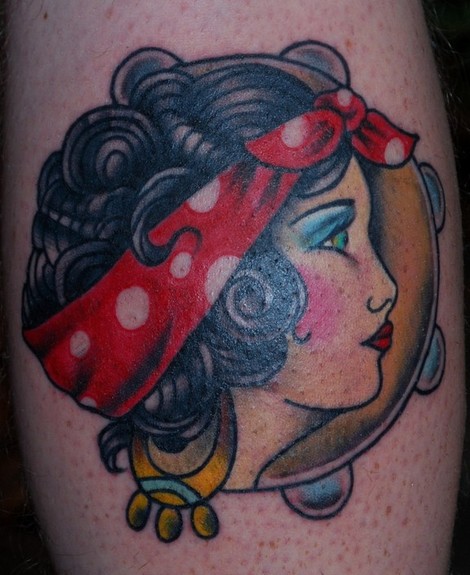 Adam Lauricella - Gypsy Girl with Tamborine Tattoo