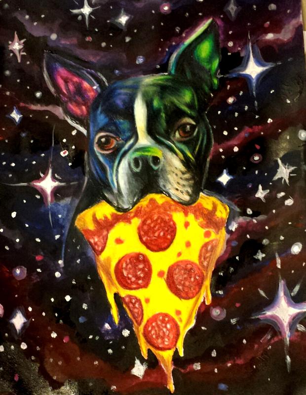 Haley Adams Tattoo Original Art Colored Pencil Roxy The Haley Adams Roxy The Terrier Painting Color Pencil