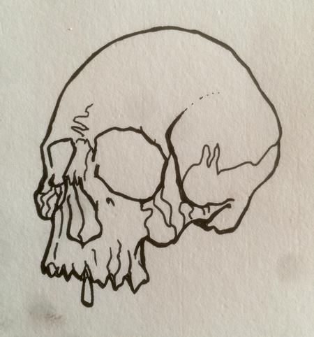 Tattoos - Skull line drawing - 115759