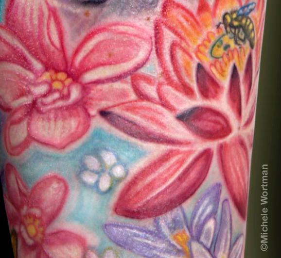 Michele Wortman - kristen Buddha half sleeve detail