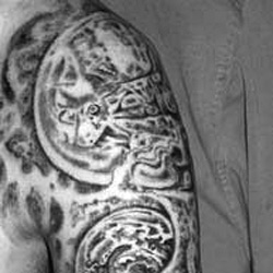 Tattoos - Black and Grey Bio Sleeve - 13911