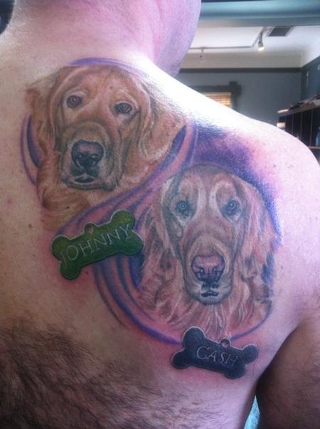 Tattoos - Realistic Dog Portrait Tattoo - 63448