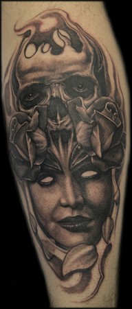 Tattoos - Skull face - 34700