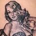 Tattoos - black n grey pin up - 61528