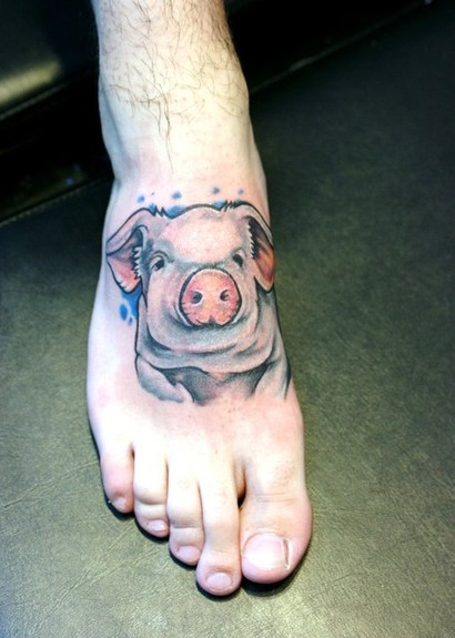 piggy foot tattoo