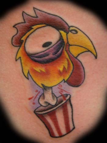 Anthony Stephens - chicken head tattoo 