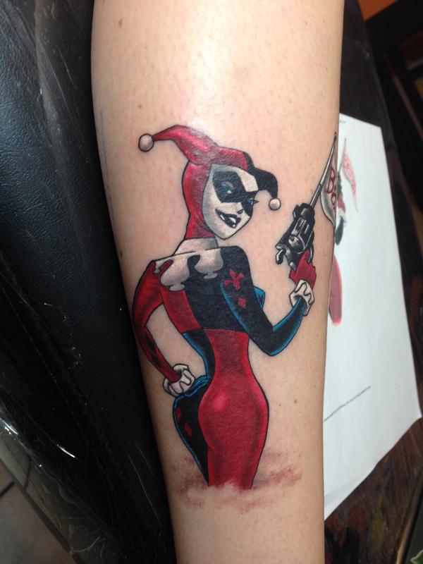 Harley Quinn Color Tattoo by JD Dreyer TattooNOW
