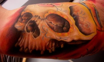 Jay Michalak - sugar skull half sleeve