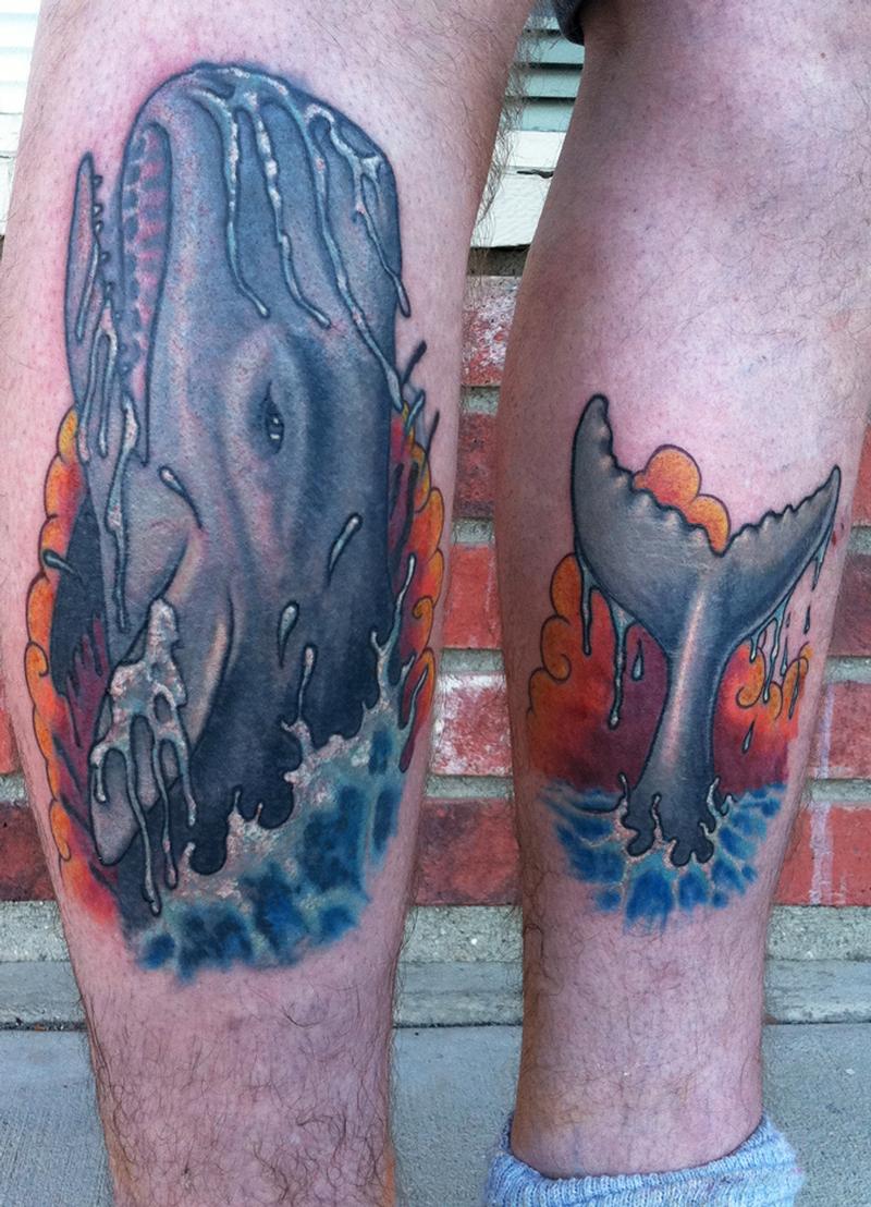 Whale Cover Up Tattoo