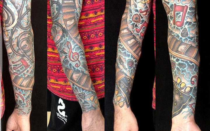Lower Arm Guitar Sleeve by Jeff Johnson : Tattoos