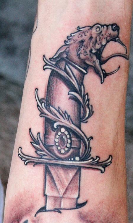 Tattoos - Decorated dagger - 75499