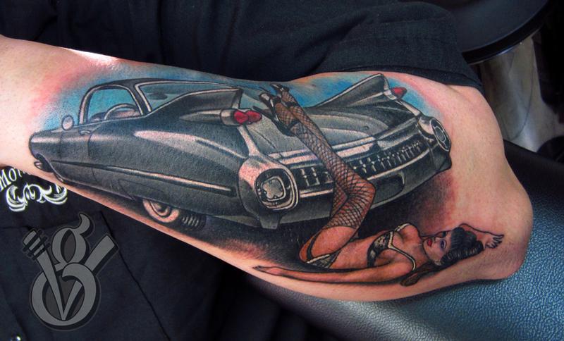 cadillac logo tattoo