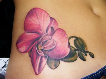 Realistic Orchid Tattoos