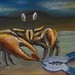 Fiddler crab painting acrylic on canvas Art Design Thumbnail