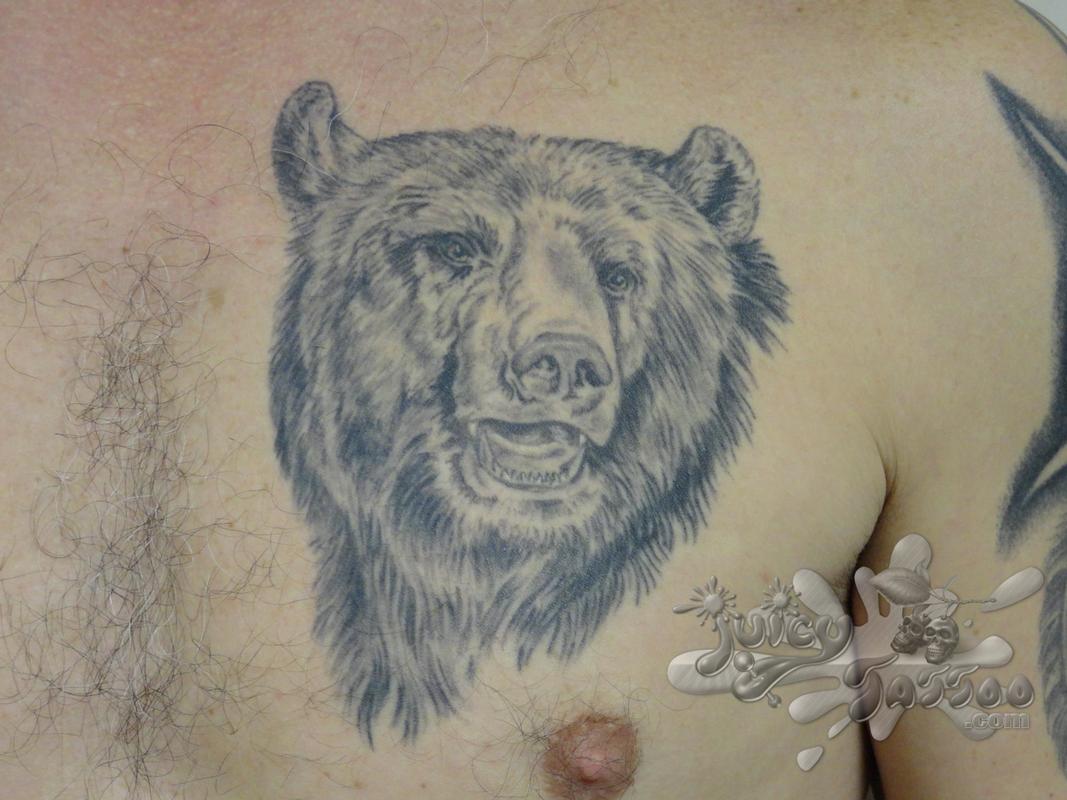 Juicy Tattoo Tattoos Animal Bear Chest Piece