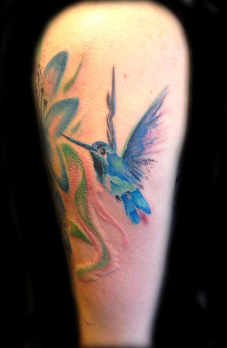 Tattoos - Watercolor Hummingbird - 100320