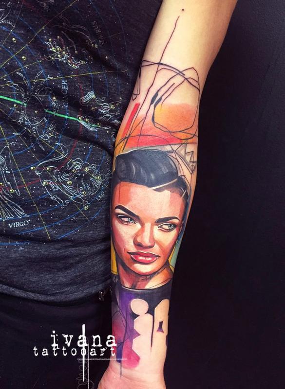 ruby rose portrait by ivana tattoo art tattoonow ruby rose portrait by ivana tattoo art tattoonow