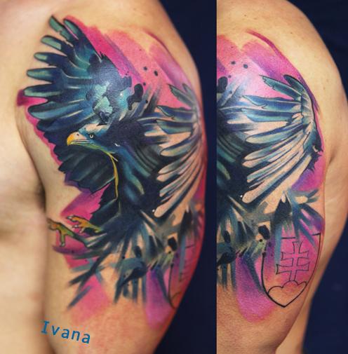 new school eagle tattoo