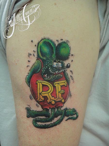 rat fink tattoo flash
