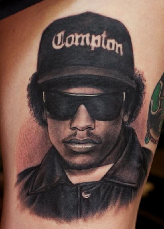 Eazy E Portrait Tattoo by Mick Squires TattooNOW