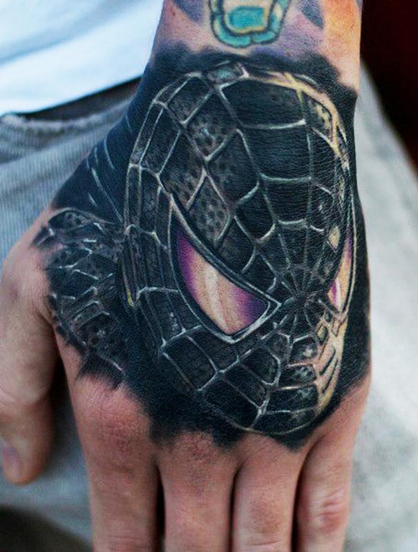spiderman tattoo minimalist