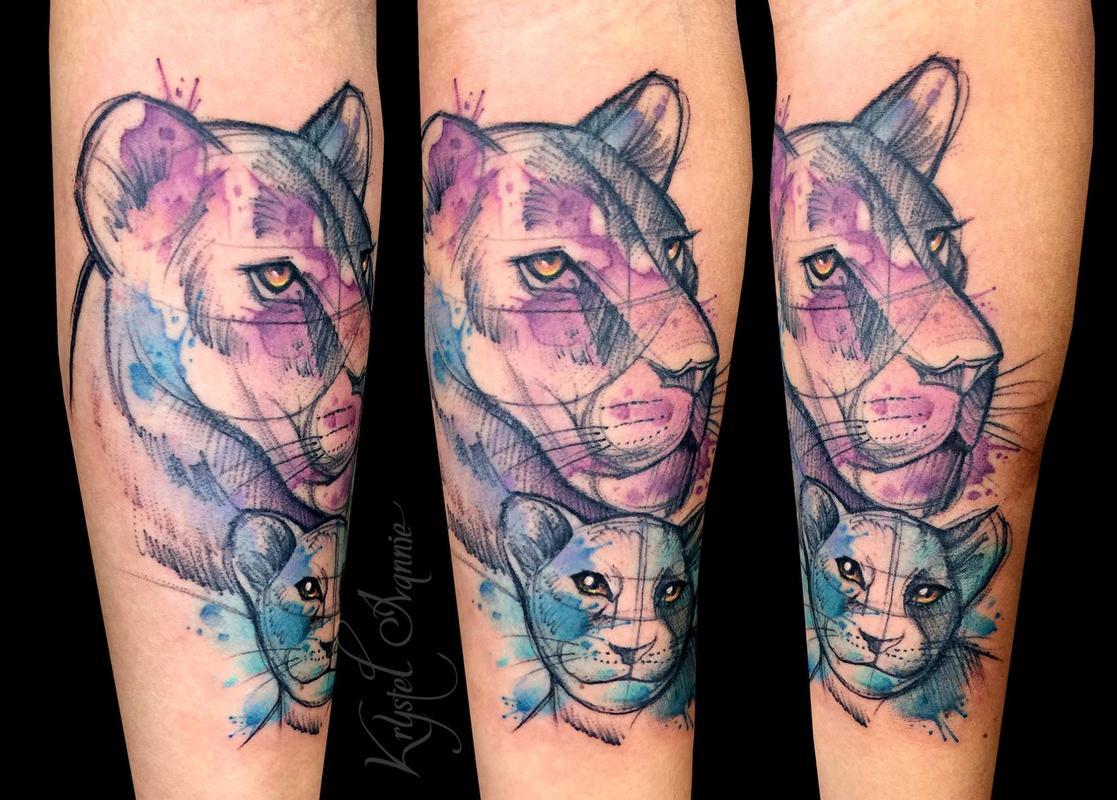 6. Lioness Thigh Tattoos for Women - wide 8