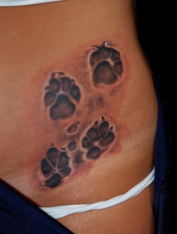 Paw Prints Tattoo by Marvin Silva : Tattoos