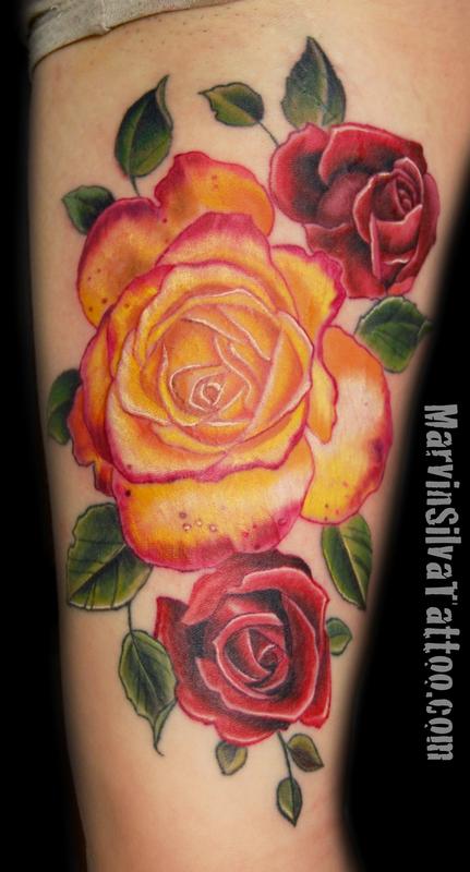 Roses Tattoo By Marvin Silva Tattoos