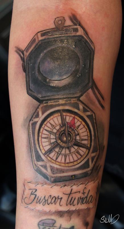 Captain Jack Sparrow Compass Tattoo by Marvin Silva : Tattoos
