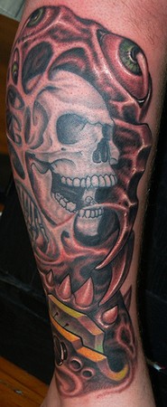 Tattoos - Bio Organic Skull Tattoo - 40042