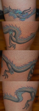 Tattoos - Dragon Ankle Custom Tattoo - 40559