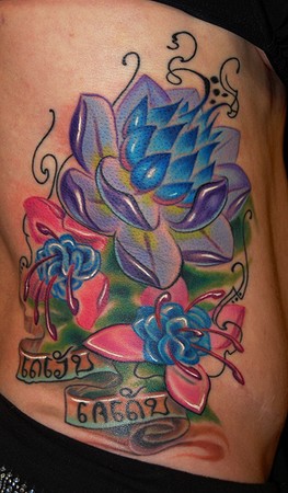 Tattoos - Custom Flower Tattoo - 41429