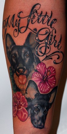 Marvin Silva - Custom Dog Portrait Tattoo