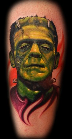 Marvin Silva - Frankenstein Portrait Tattoo