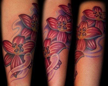 Tattoos - Lilly Flowers - 48035