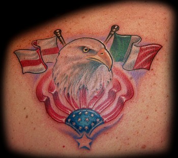 Marvin Silva - Custom Eagle Flags Tattoo