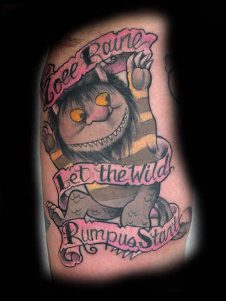 Unique Lettering Tattoos Where The Wild Things Are Tattoo
