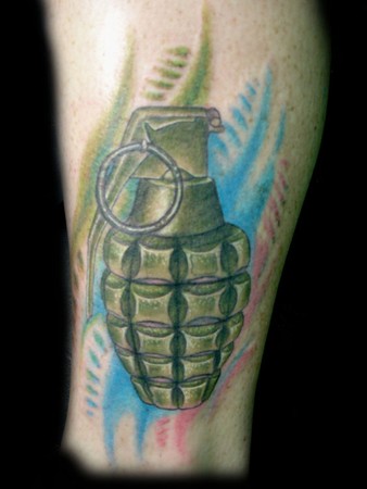 Trevor Wilson - grenade girl tattoo