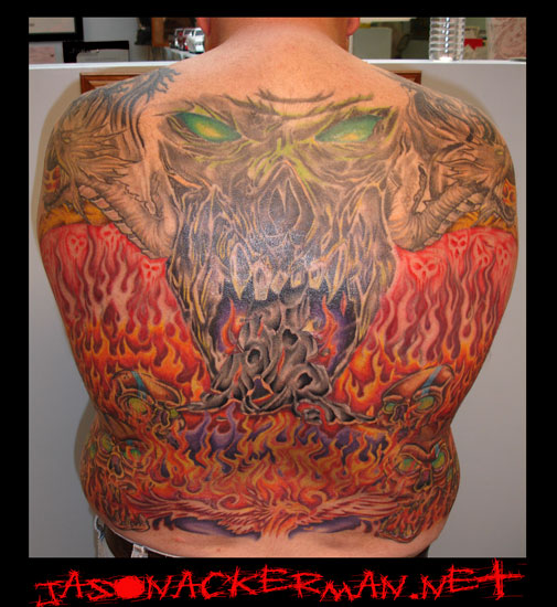 Flame Back Tattoos